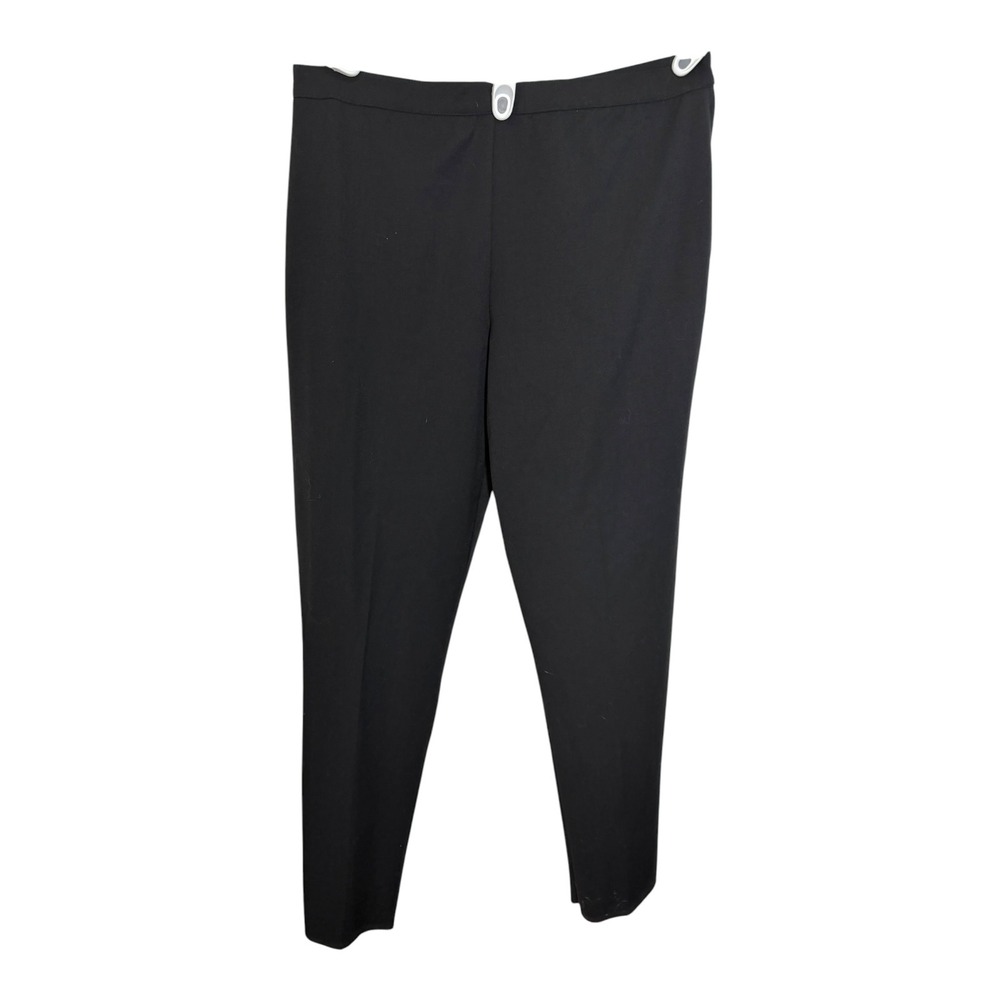 Marina Rinaldi 29 Black Tapered Trousers Wool Blend Made in Italy Quiet Luxury